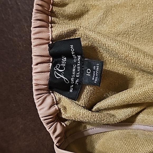 J. Crew Puff Sleeve Faux Leather Top, Size 10 - Picture 7 of 11